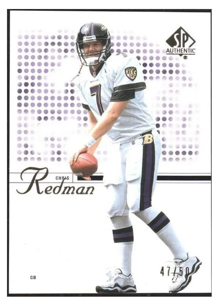 2002 SP Authentic Chris Redman Gold #22 card