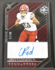 2023 Panini Limited Rookie Autographs Chris Rodriguez Jr. #229 card