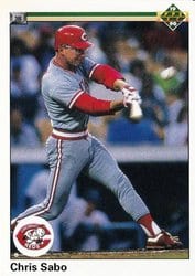 1990 Upper Deck Base Set Chris Sabo #181 card