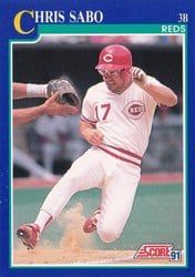1991 Score Base Set Chris Sabo #462 card