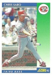 1992 Score Base Set Chris Sabo #70 card