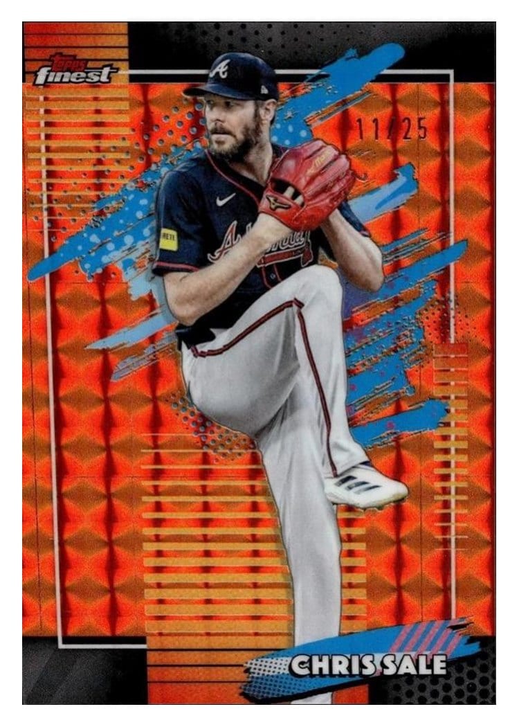 2026 Topps Finest Chris Sale Orange Geometric Refractor #137 card