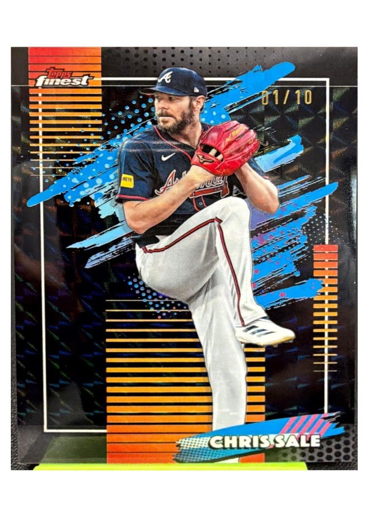 2026 Topps Finest Chris Sale Black Refractor #137 card