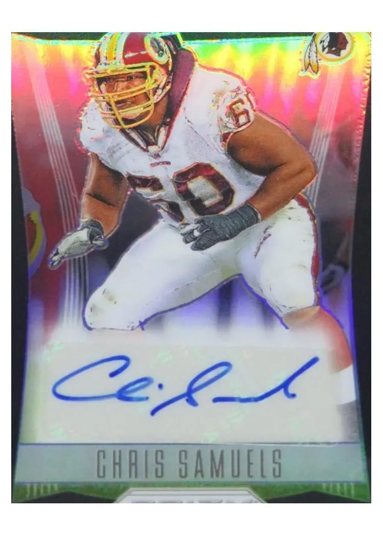 2024 Panini Prizm Deca Signature Chris Samuels #66 card