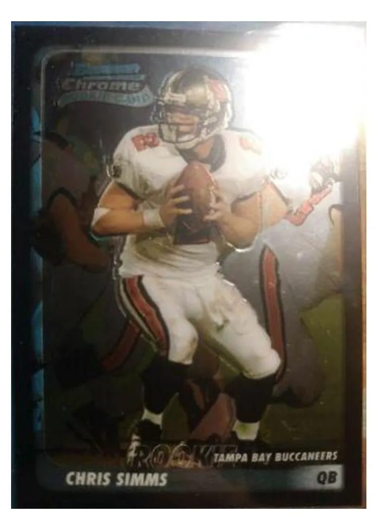 2003 Bowman Chrome Chris Simms #201 card