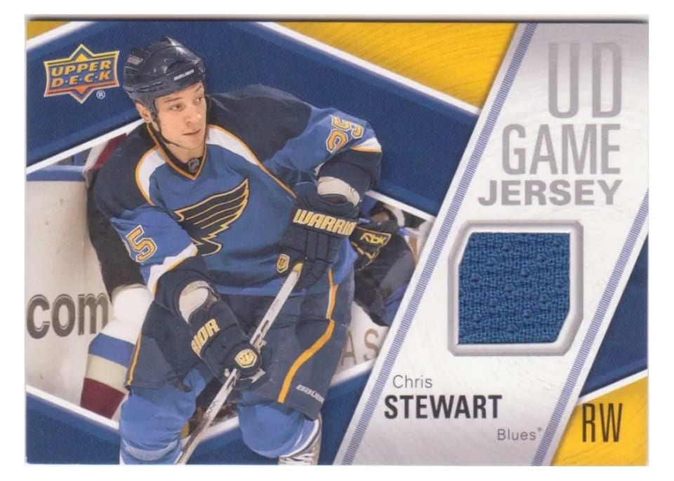 2011 Upper Deck UD Game Jersey Chris Stewart #GJ-CS card