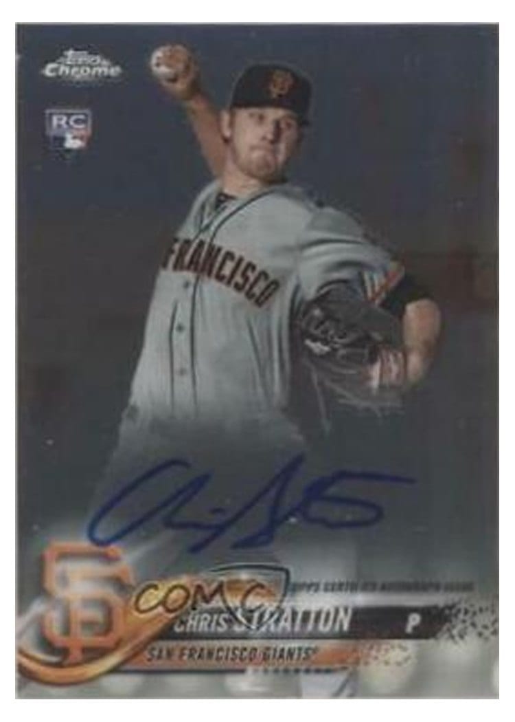 2018 Topps Chrome Rookie Autographs Chris Stratton #RA-CST card