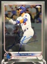 2022 Topps Chrome Veteran Autographs Chris Taylor #CVA-CT card