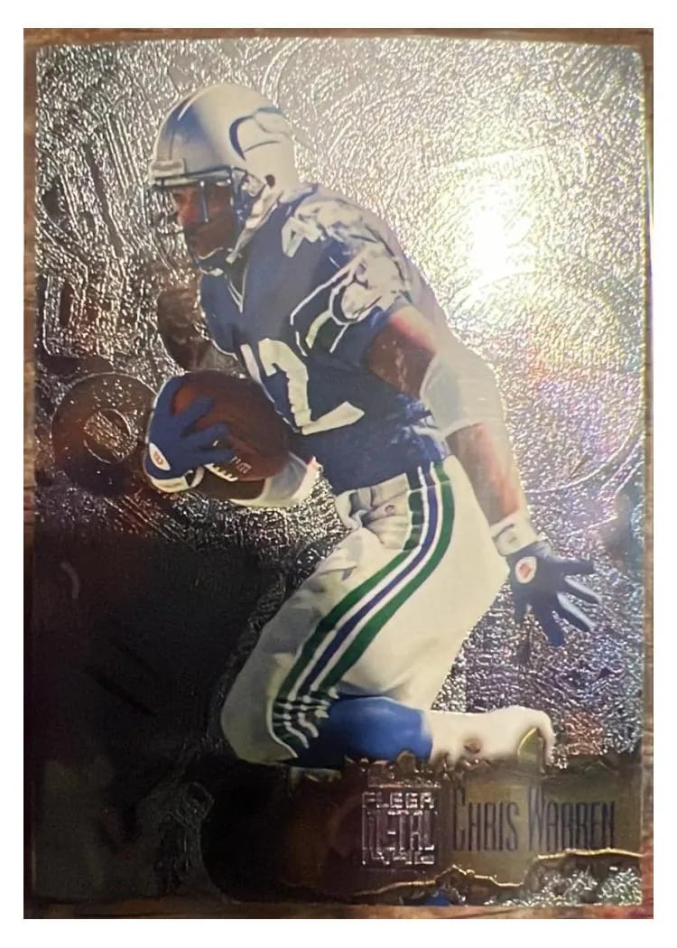 1996 Fleer Metal Chris Warren #115PM card