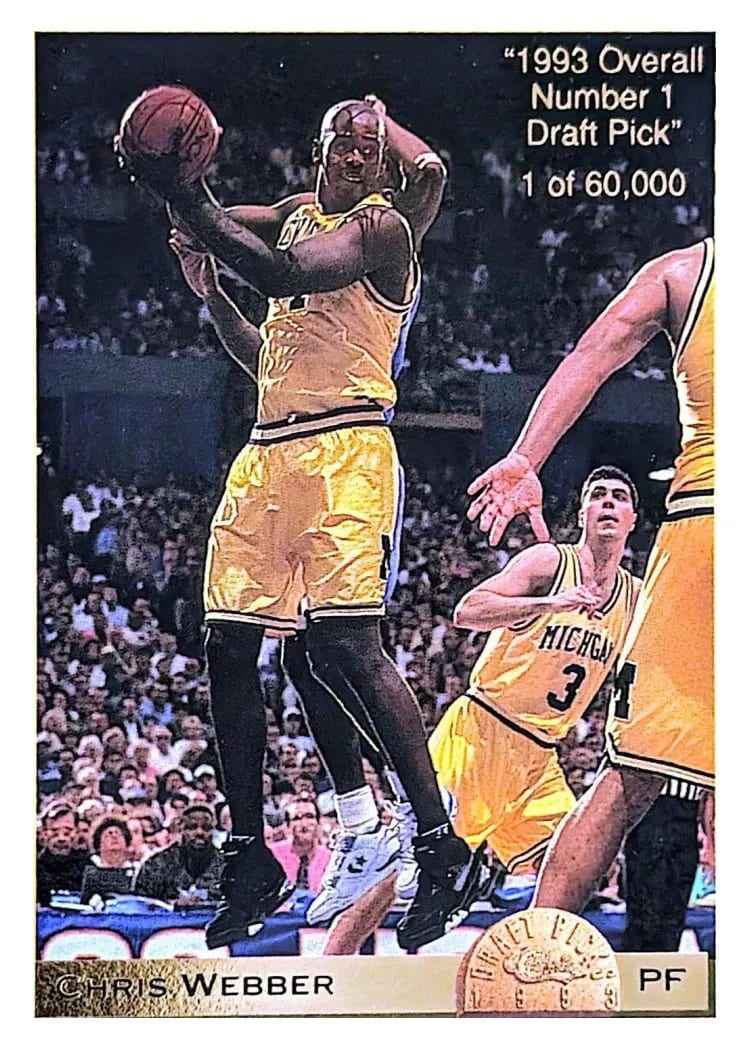 1993 Classic Draft Picks Chris Webber card