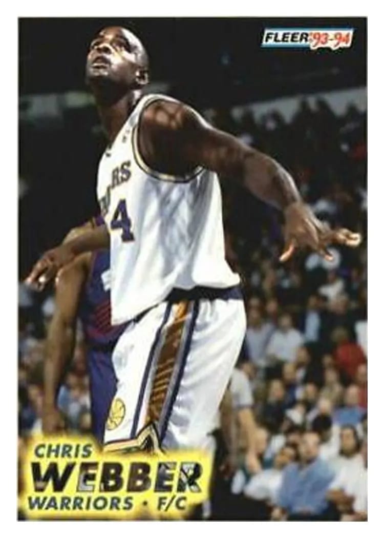 1993 Fleer Chris Webber #292 card