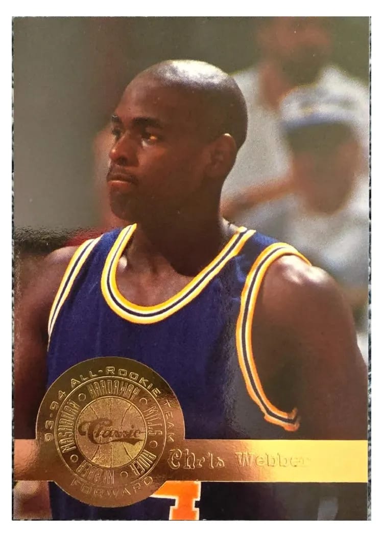 1994 Classic Draft Chris Webber #13 card
