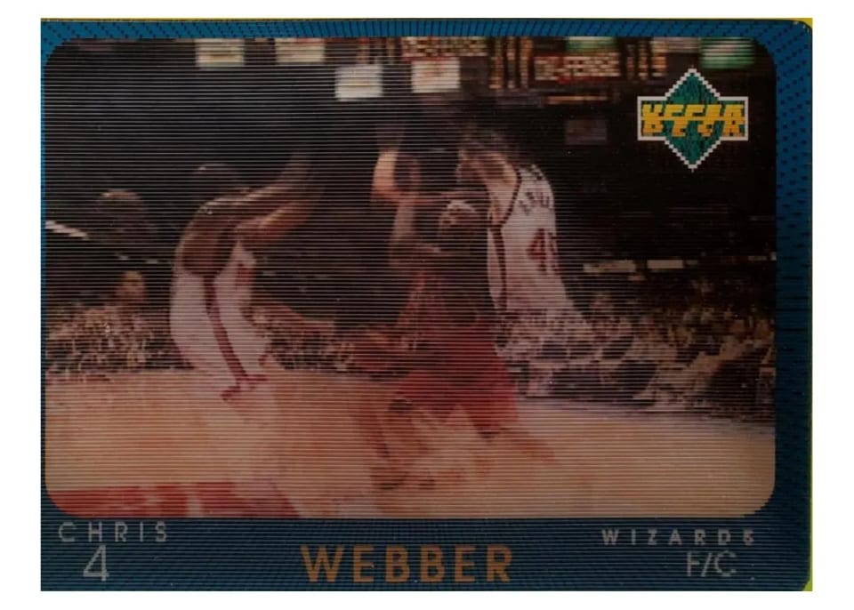 1997 Upper Deck Diamond Vision Chris Webber 3D #4 card