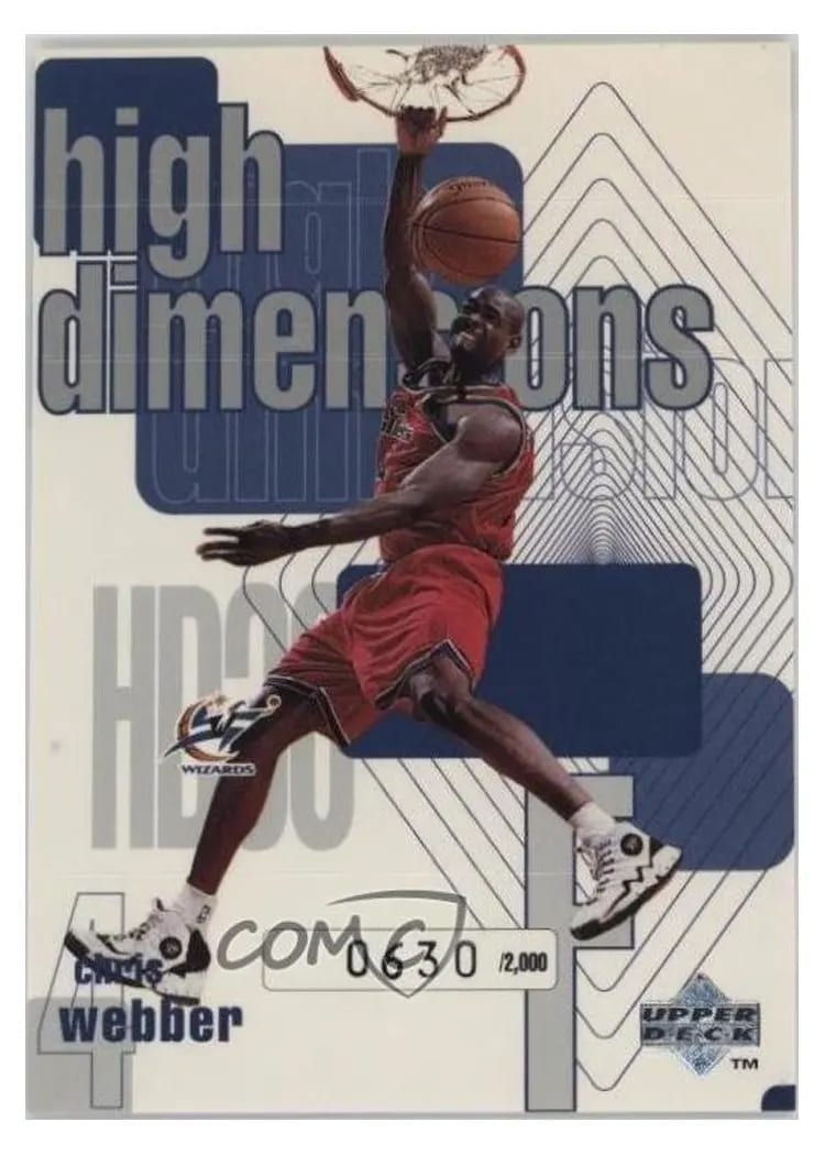 1997 Upper Deck High Dimensions Chris Webber #HD30 card