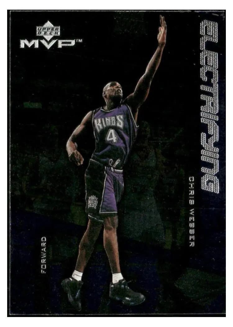 1999 Upper Deck MVP Electrifying Chris Webber #E14 card