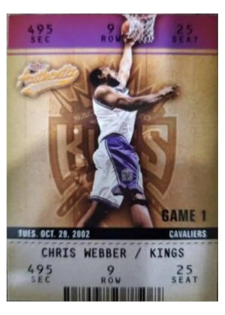 2002 Fleer Authentix Chris Webber #24 card