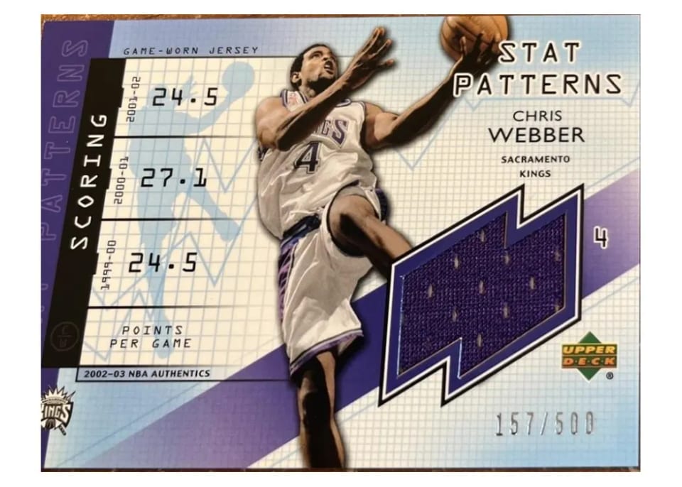 2002 Upper Deck Authentics Chris Webber #CW-S card