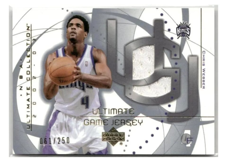2002 Upper Deck Ultimate Jersey Chris Webber #CW card