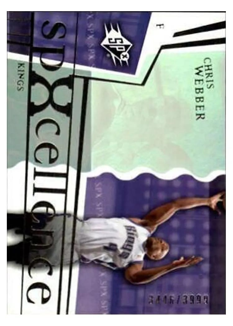 2003 Spx Chris Webber #106 card