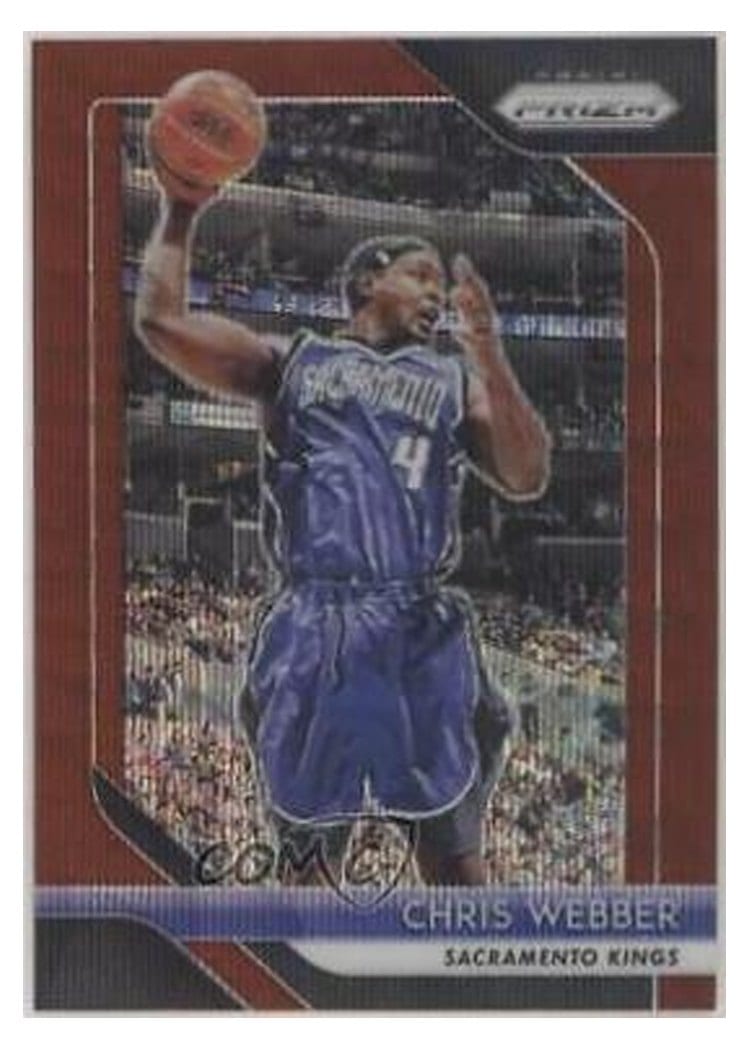 2018-19 Panini Prizm Base Set Chris Webber Ruby Wave Prizm #165 card