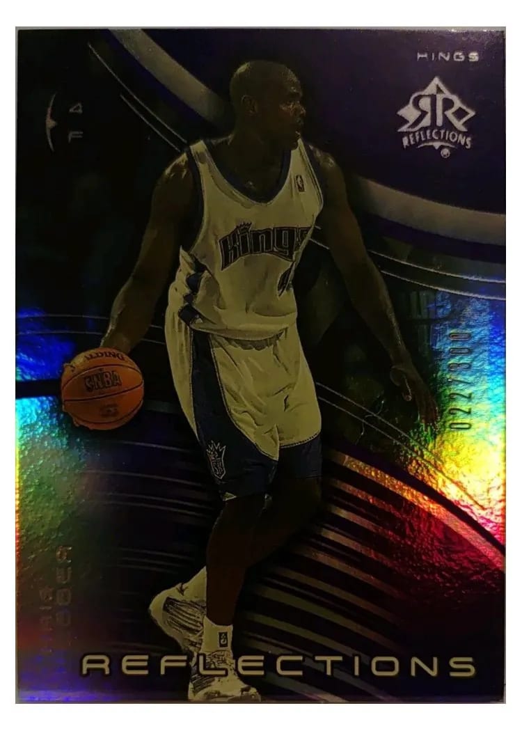 2003 Upper Deck Triple Dimensions Reflections Chris Webber Reflections Amethyst #71 card