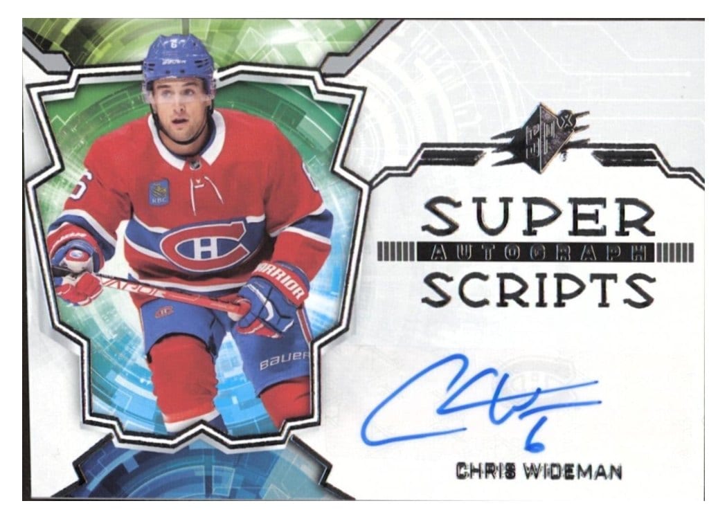 2022-23 SPx Superscripts Chris Wideman #SS-CW card