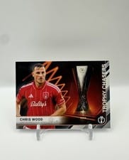 2025-26 Topps UEFA Club Competitions Trophy Chasers Chris Wood #TC-8 card