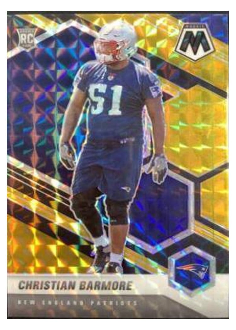 2021 Panini Mosaic Base Set Christian Barmore Choice Black Gold Mosaic #358 card