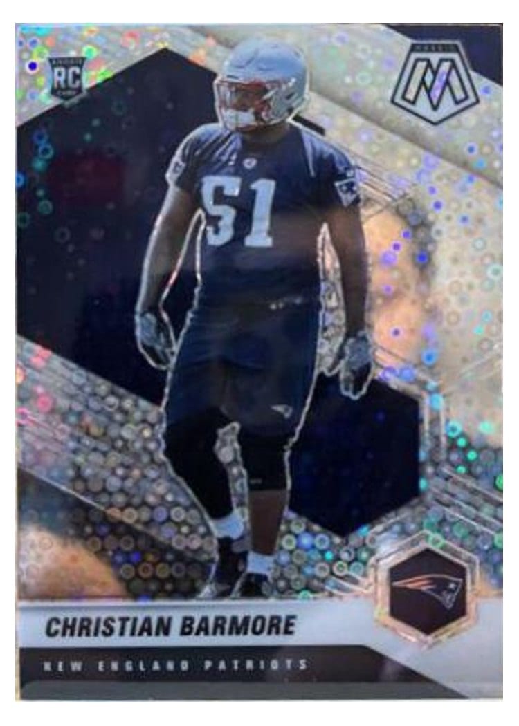 2021 Panini Mosaic Base Set Christian Barmore No Huddle Silver Mosaic #358 card
