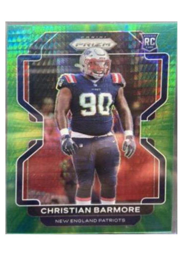 2021 Panini Prizm Base Set Christian Barmore Hyper Prizm #388 card