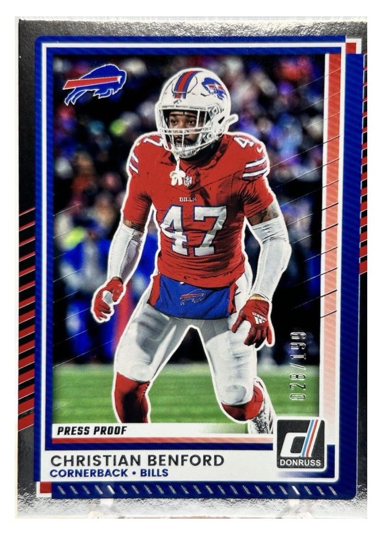 2025 Donruss Base Set Christian Benford #105 card