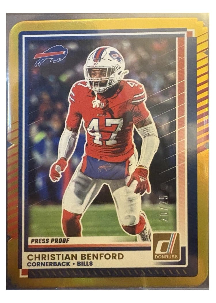 2025 Donruss Base Set Christian Benford #105 card