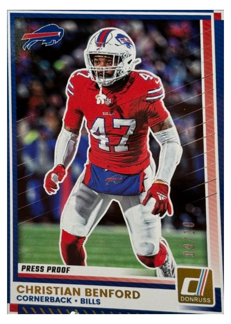 2025 Donruss Base Set Christian Benford #105 card