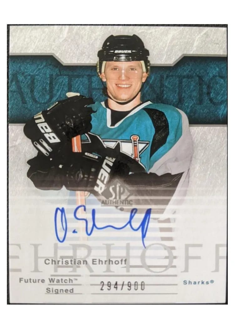 2003 SP Authentic Christian Ehrhoff #145 card