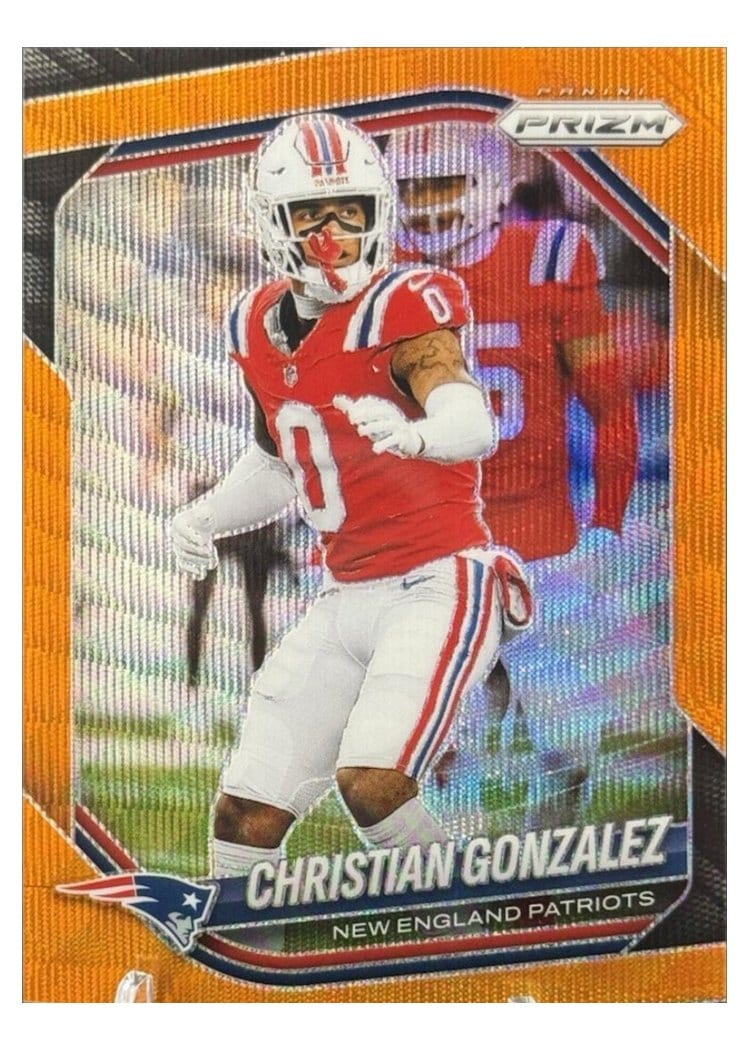 2025 Panini Prizm Base Set Christian Gonzalez Orange Wave #176 card