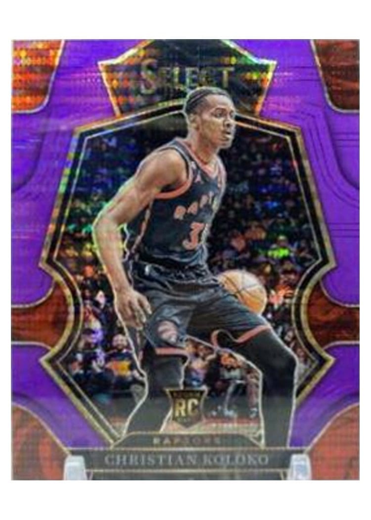 2022-23 Panini Select Base Set Christian Koloko Neon Purple Pulsar Prizm #185 card