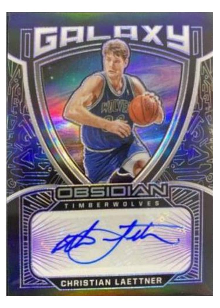 2020-21 Panini Obsidian Galaxy Autographs Christian Laettner #GAL-CHR card