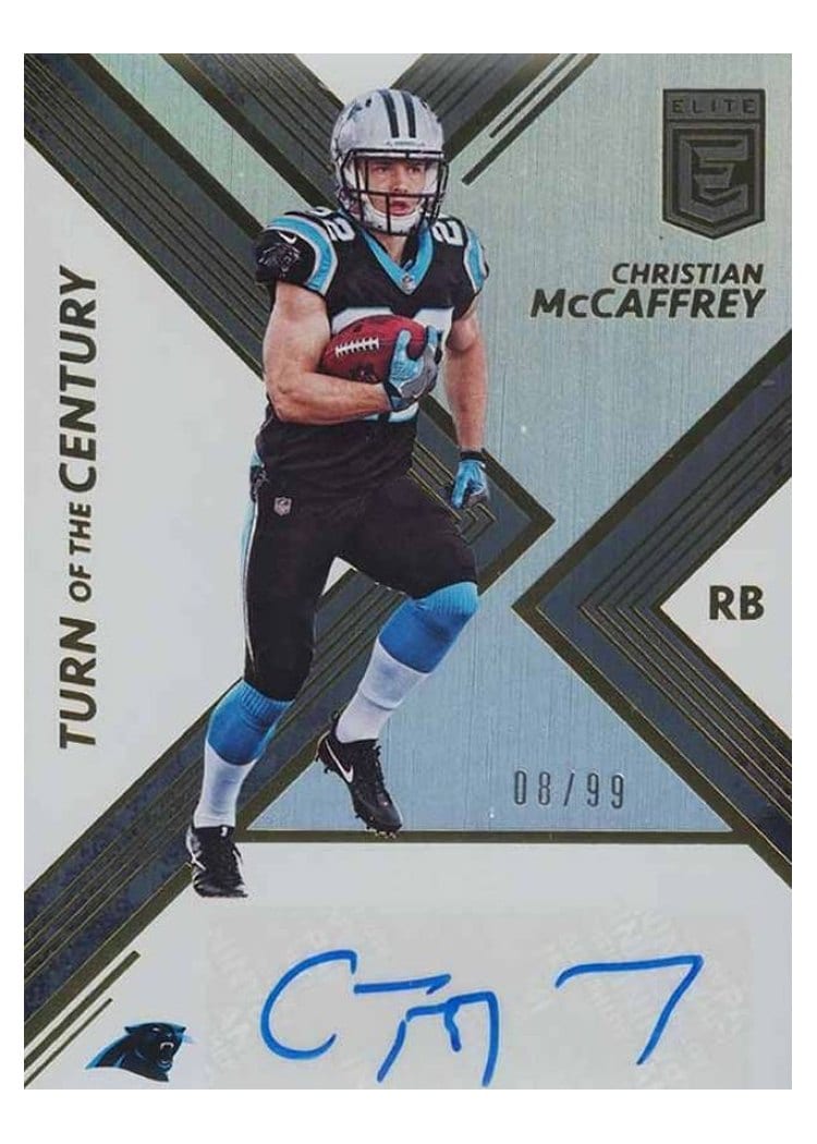 2017 Donruss Elite Turn of the Century Autographs Christian McCaffrey #TC-11 card