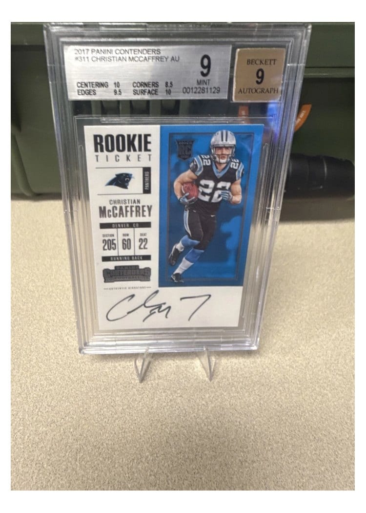 2017 Panini Contenders Base Set Christian McCaffrey #311 card
