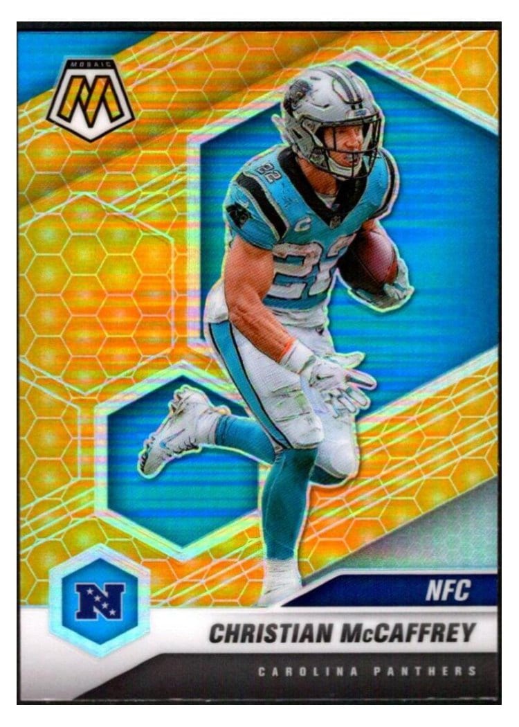 2021 Panini Mosaic Base Set Christian McCaffrey #210 card