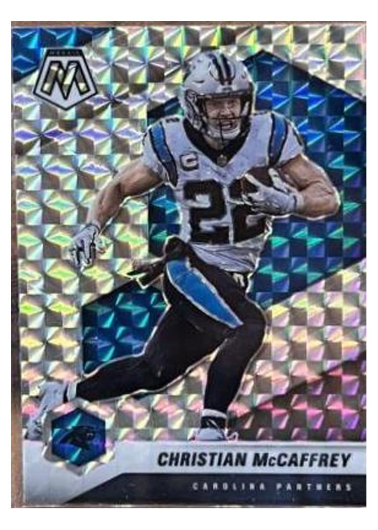 2021 Panini Mosaic Base Set Christian McCaffrey #210 card