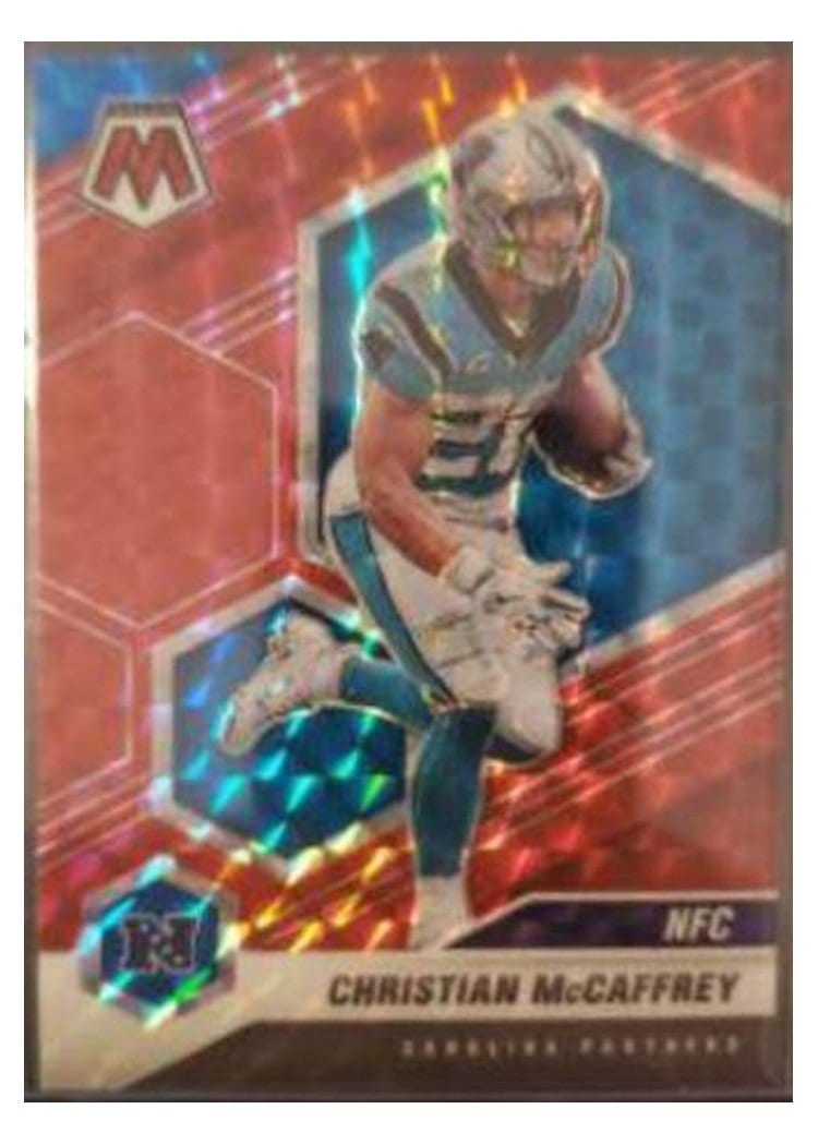2021 Panini Mosaic Base Set Christian McCaffrey #210 card