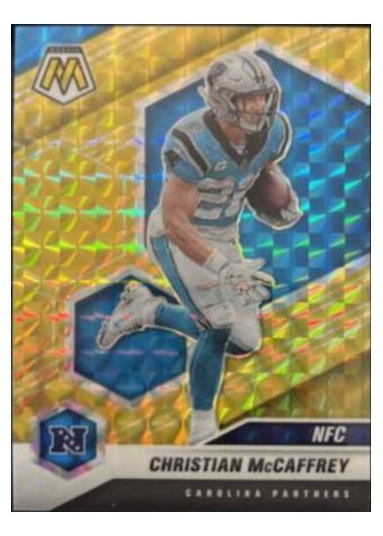 2021 Panini Mosaic Base Set Christian McCaffrey #210 card