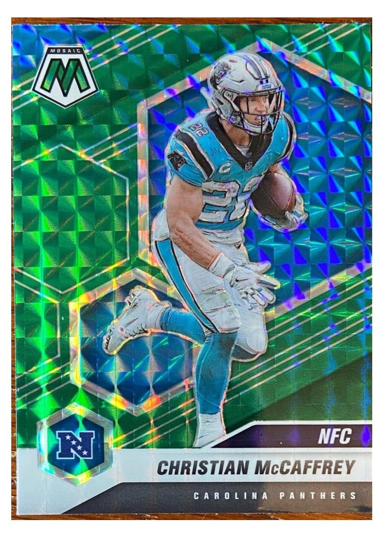 2021 Panini Mosaic Base Set Christian McCaffrey #210 card