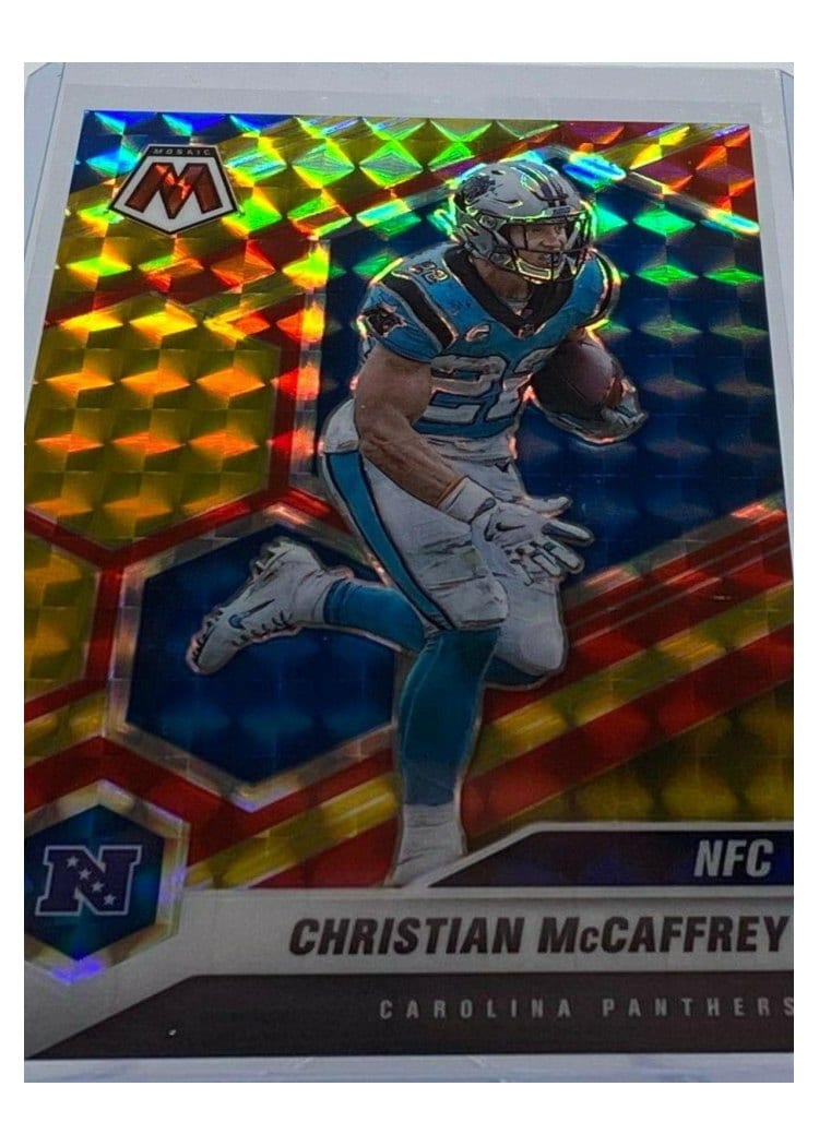 2021 Panini Mosaic Base Set Christian McCaffrey #210 card