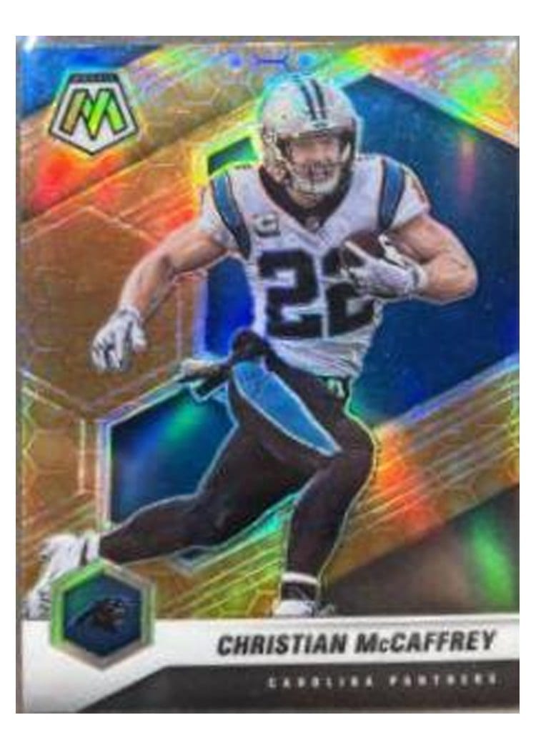 2021 Panini Mosaic Base Set Christian McCaffrey Honeycomb #36 card