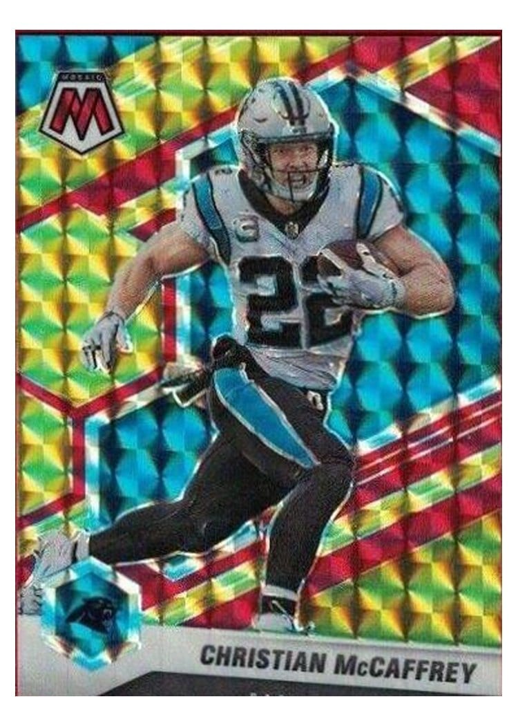 2021 Panini Mosaic Base Set Christian McCaffrey #36 card