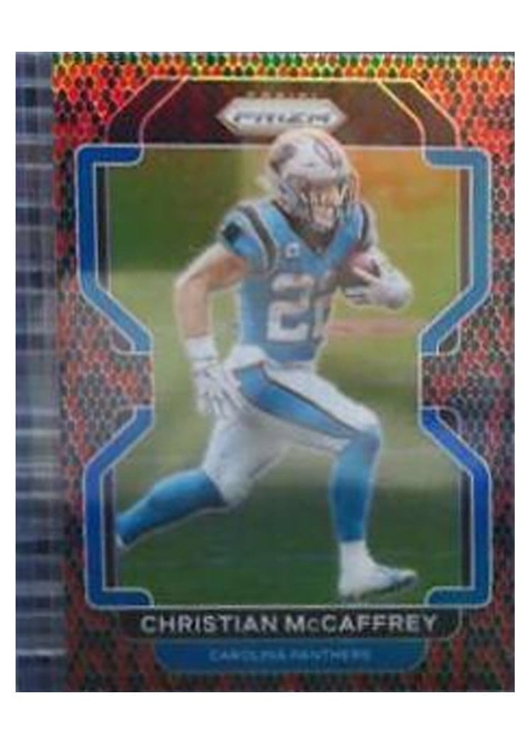 2021 Panini Prizm Base Set Christian McCaffrey Snakeskin Prizm #315 card