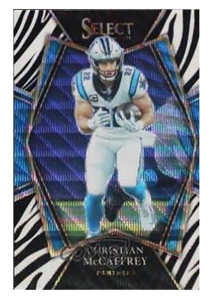 2021 Panini Select Base Set Christian McCaffrey #107 card