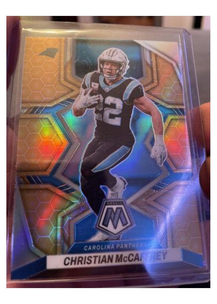 2022 Panini Mosaic Base Set Christian McCaffrey #28 card